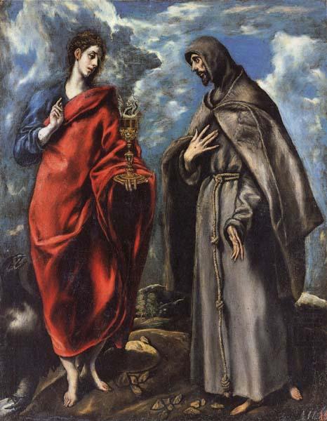 El Greco SS.John the Evangelist and Francis china oil painting image